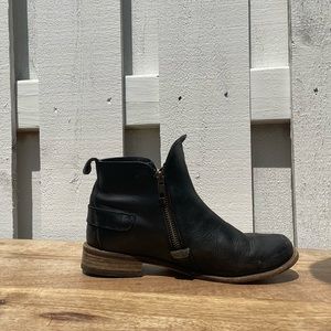 Black Leather Booties